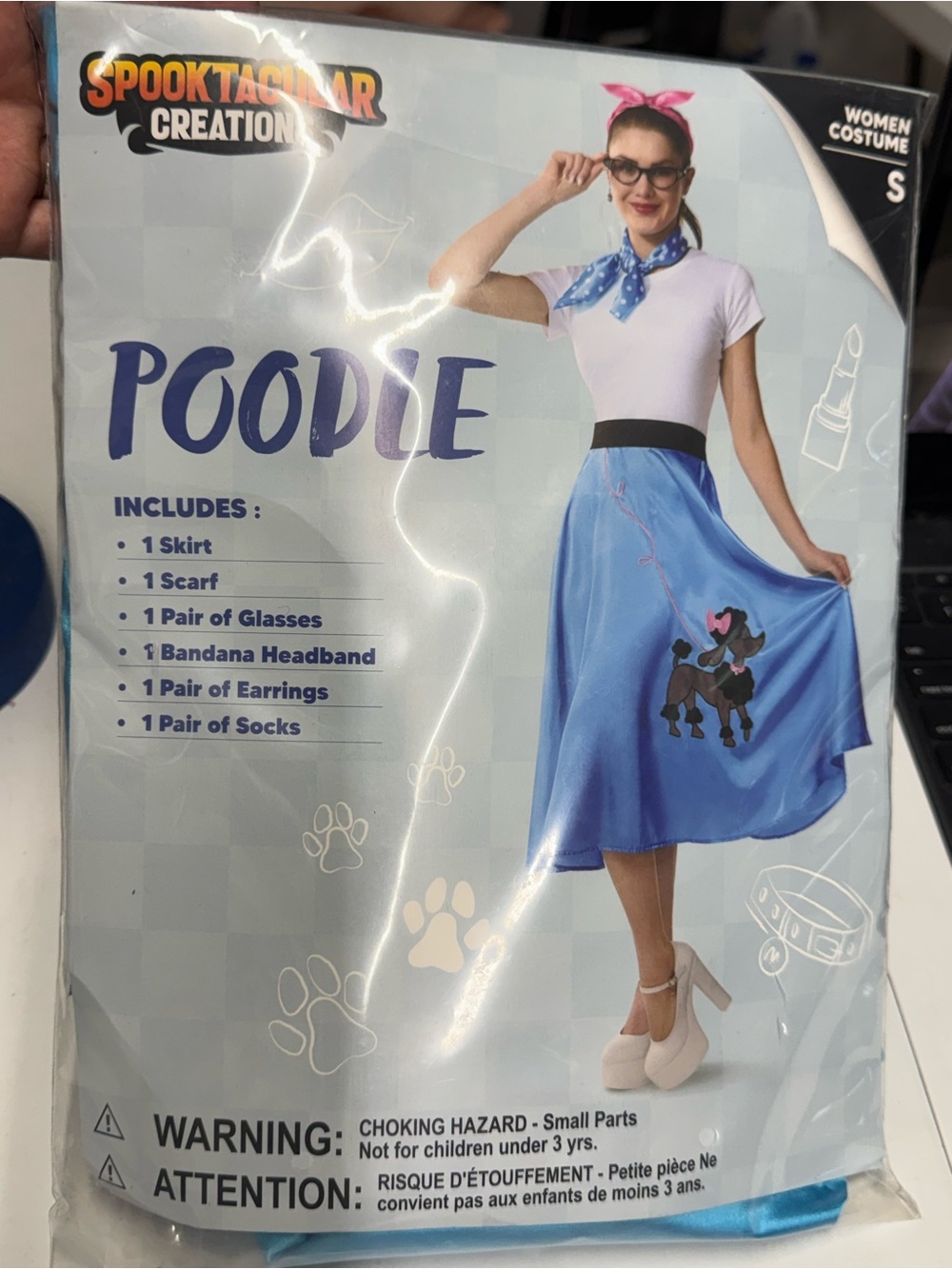 6 PC Poodle Costume Size Small